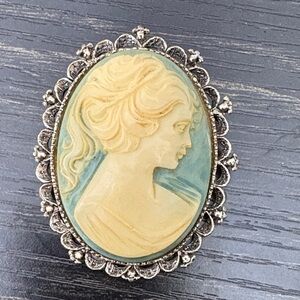Gerry’s Cameo Brooch with Silver Detailing